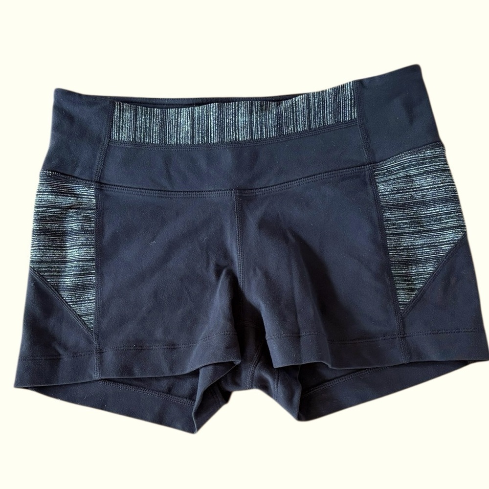 Athleta All Align Shorts Black Heathered Gray, Size Small, UPF 50